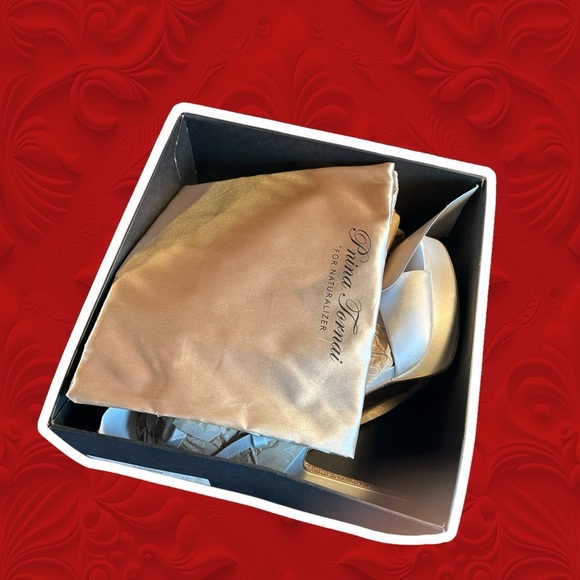 NWT Pnina Tornai for Naturalizer Bridal Shop ‘Ai Dress Sandal’ in “White Satin” - Picture 4 of 16